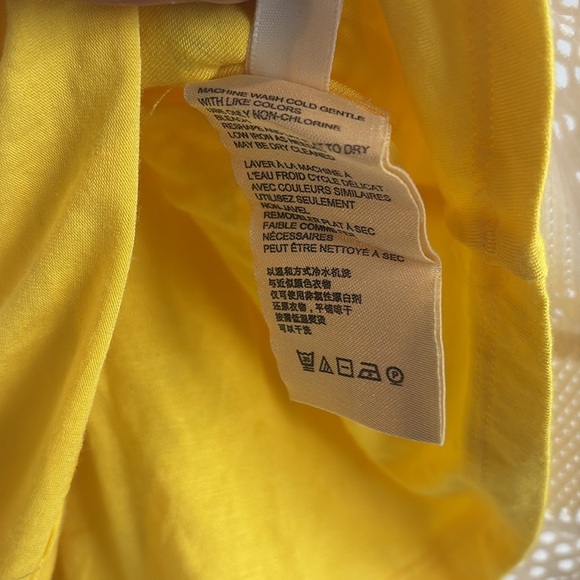 Anthropologie Cosette Camisole Sunflower Crocheted Tank Top Yellow White NWOT - Picture 7 of 12